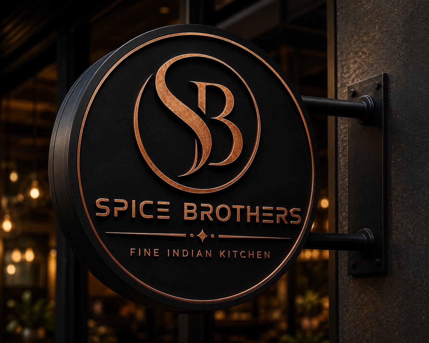 The Spice Brothers copper sign